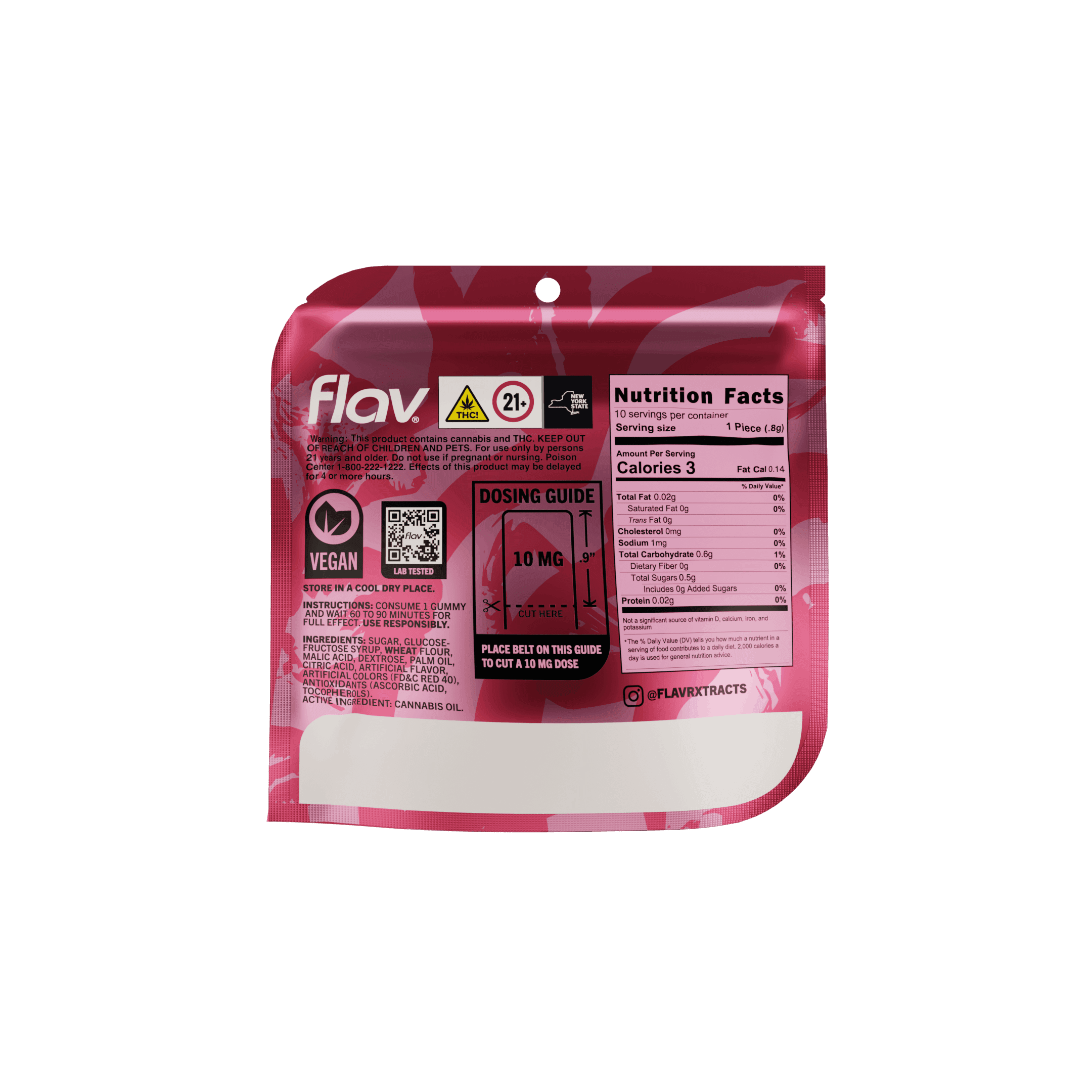 Strawberry Mega Belt - Live Resin - 100mg - Sativa - Flav