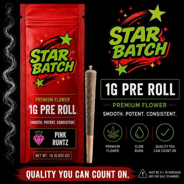 Pink Runtz Pre- Roll 1g - Starbatch