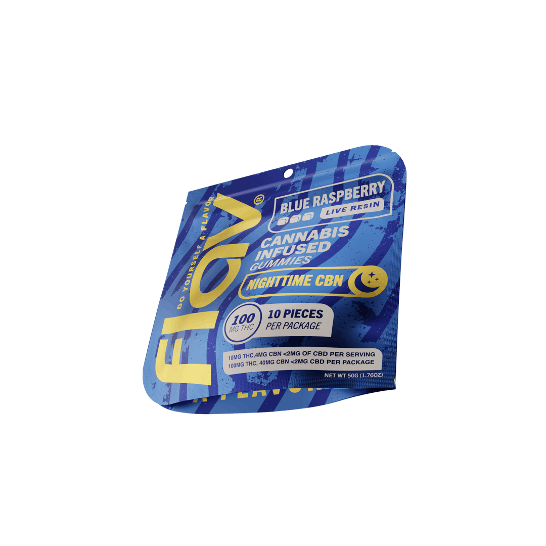 Blue Raspberry Nighttime Gummies - CBN - 100mg - Flav | Treehouse Cannabis