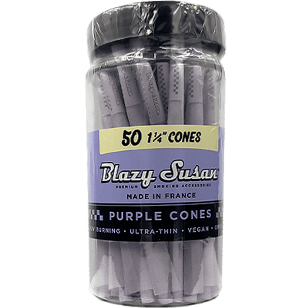 Purple Pre Rolled Cones • 50 Pack •  1 1/4MM - Blazy Suzan | Treehouse Cannabis