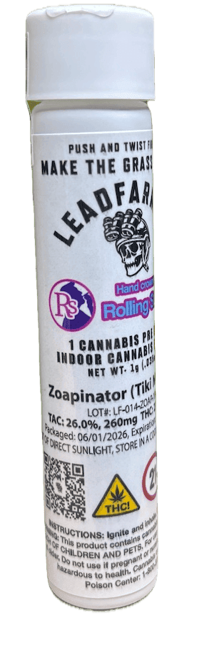 Zoapinator • Hand-Crowned Pre-Roll • 1g - LEADFARMER | Treehouse Cannabis