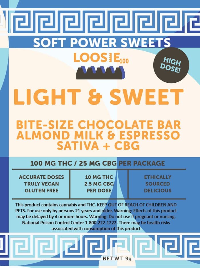 product image for Light & Sweet Chocolate Bar 25mg CBG / 100mg THC