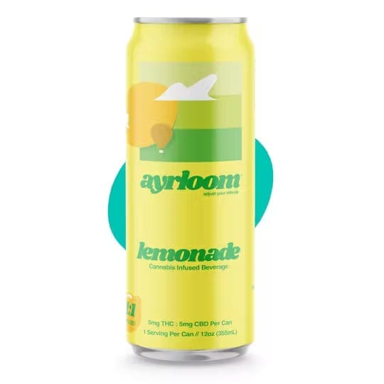 Lemonade 2:1 Infused Sparkling Water THC: 10mg, CBD: 5mg - ayrloom