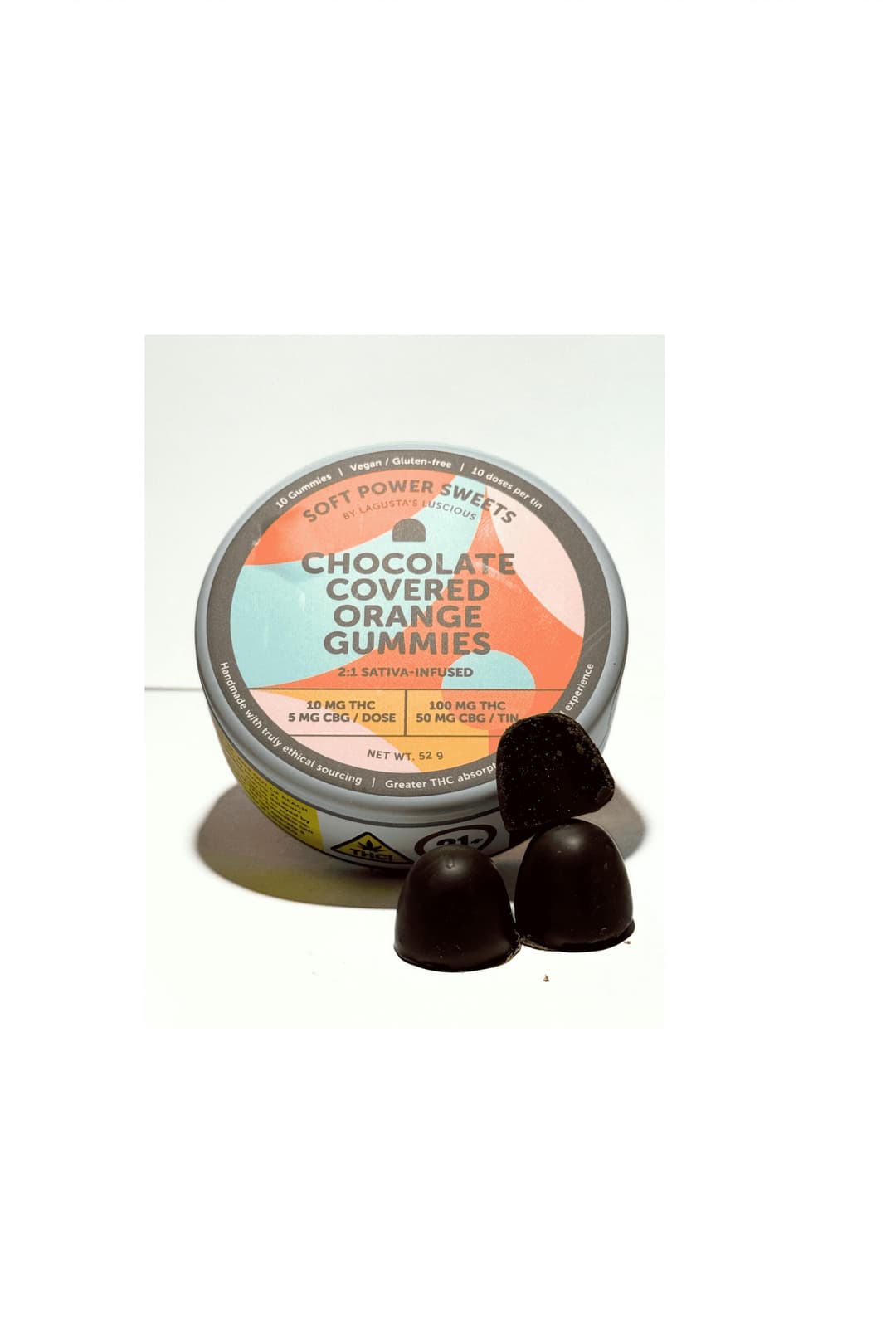 Chocolate Covered Orange Gummies • 2:1 THC/CBD - Soft Power Sweets | Treehouse Cannabis