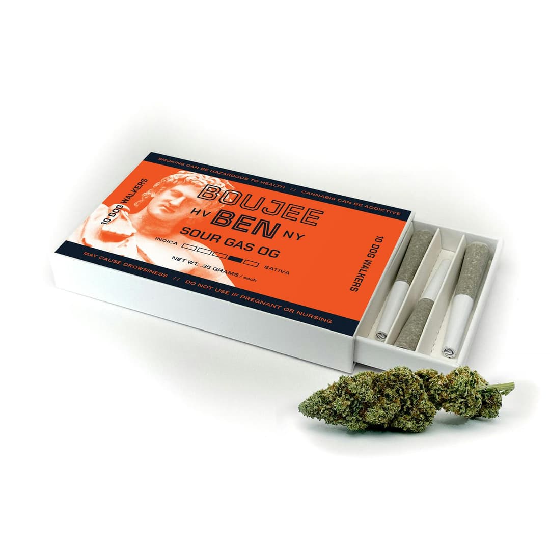 Sour Gas OG • 10 pack Pre-rolls • 3.5g - Boujee Ben | Treehouse Cannabis