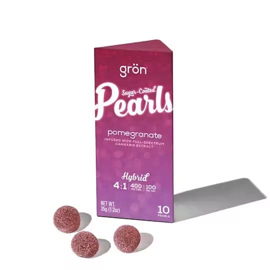 product image for Pomegranate Pearls 4:1 10 Pack Gummies THC: 100mg, CBD: 400mg