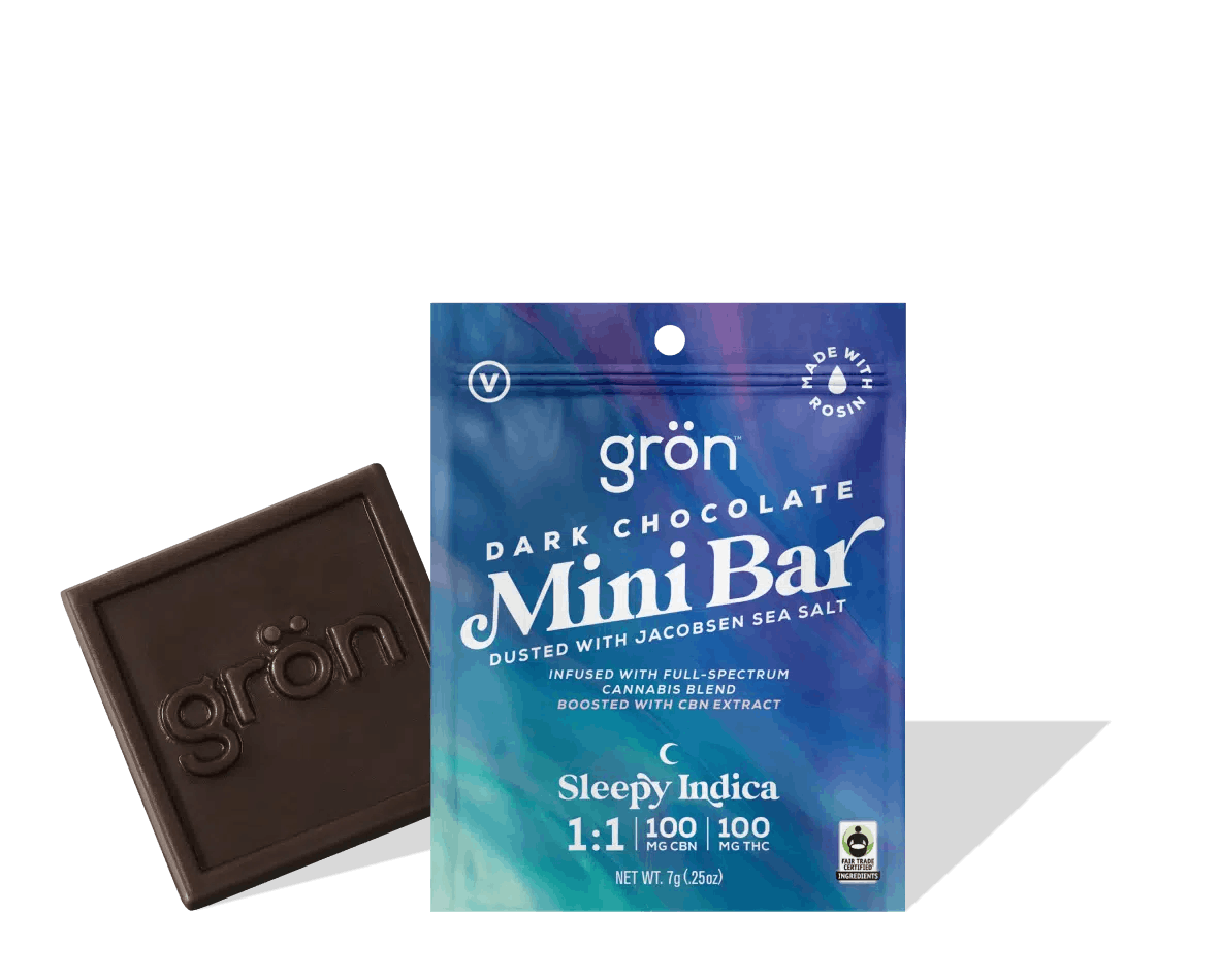 product image for Dark Chocolate Sleepy Indica Mini Bar 1:1 CBN / THC 100mg