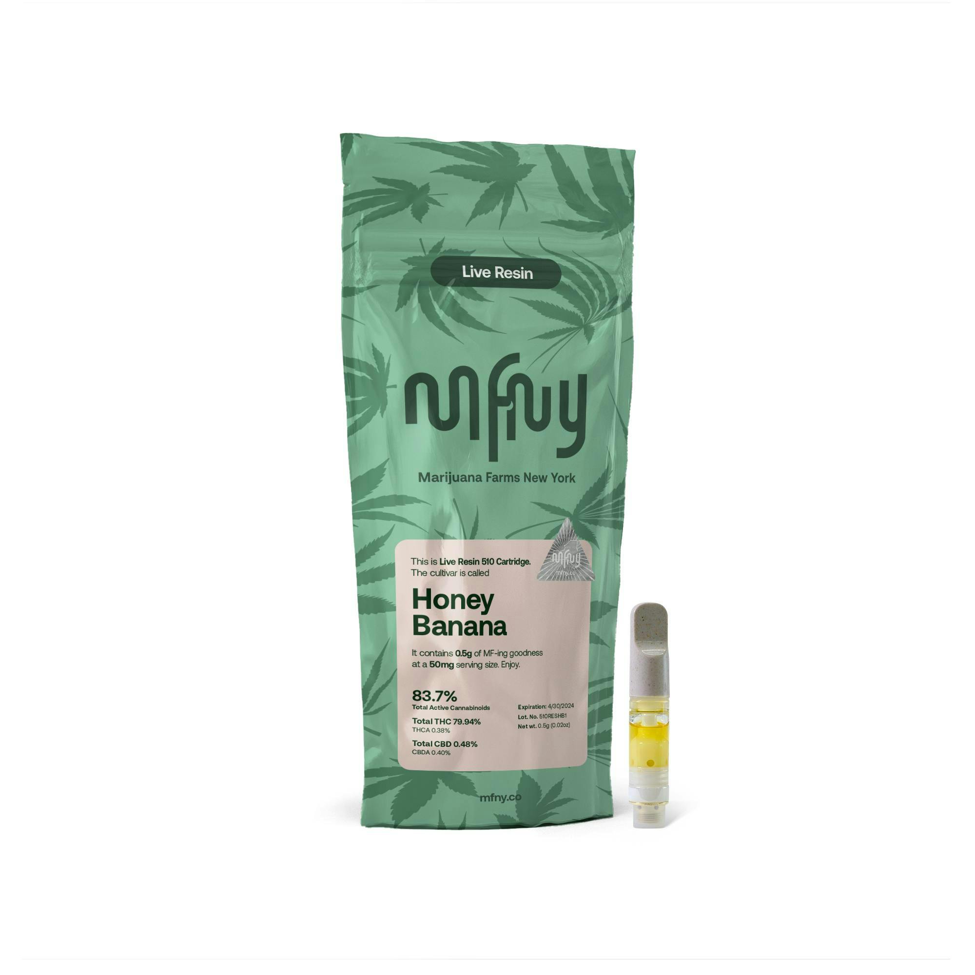 Honey Banana • Live Resin Cartridge • .5g - MFNY | Treehouse Cannabis - Weed delivery for New York