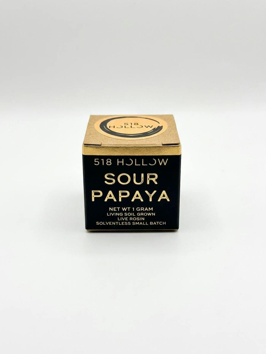 Sour Papaya Live Rosin Concentrate 1g - 518 Hollow