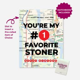NYC #1 Train Favorite Stoner Birthday Card