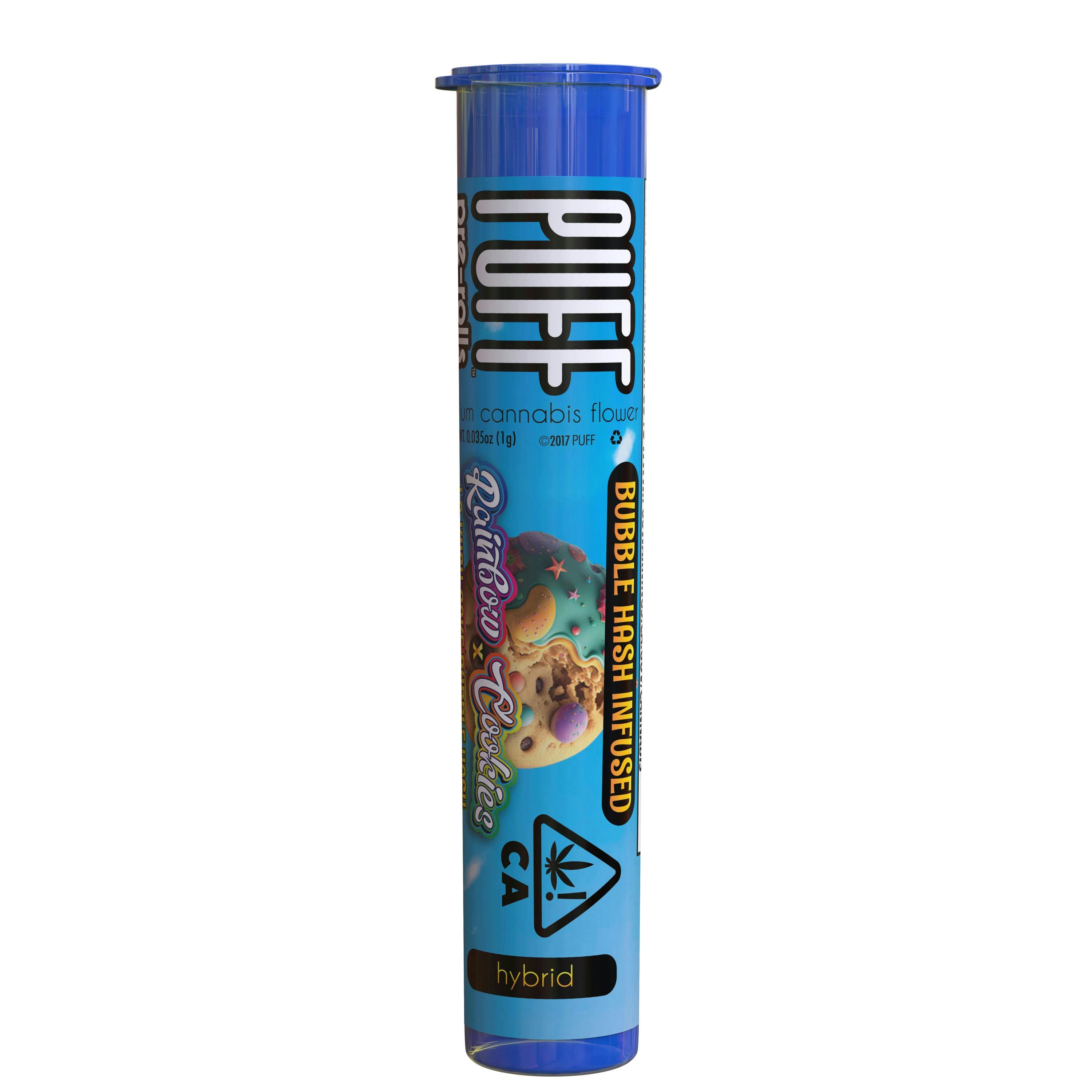 Rainbow Cookies X LA Kush Cake Bubble Hash Infused Pre-Roll 1g - PUFF