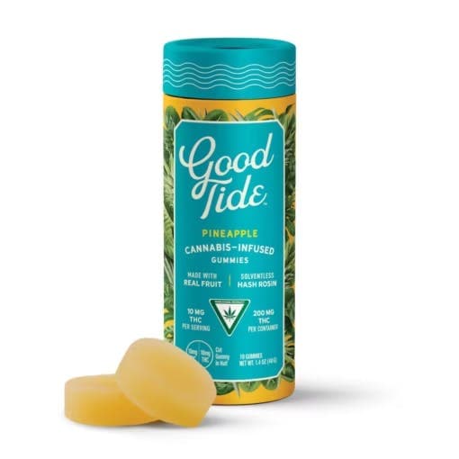product image for Pineapple Hash Rosin Gummies 10 pack 100mg