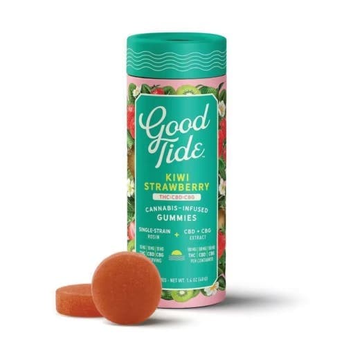 product image for Kiwi Strawberry Balanced 2:1:1 THC/CBD/CBG Rosin Gummies 10 pack 100mg