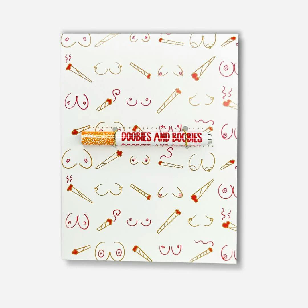 product image for Kushkards Doobies & Boobies One Hitter Greeting Card