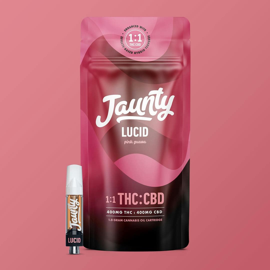 Lucid Pink Guava 1:1 THC:CBD • Cartridge • 1g - Jaunty | Treehouse Cannabis