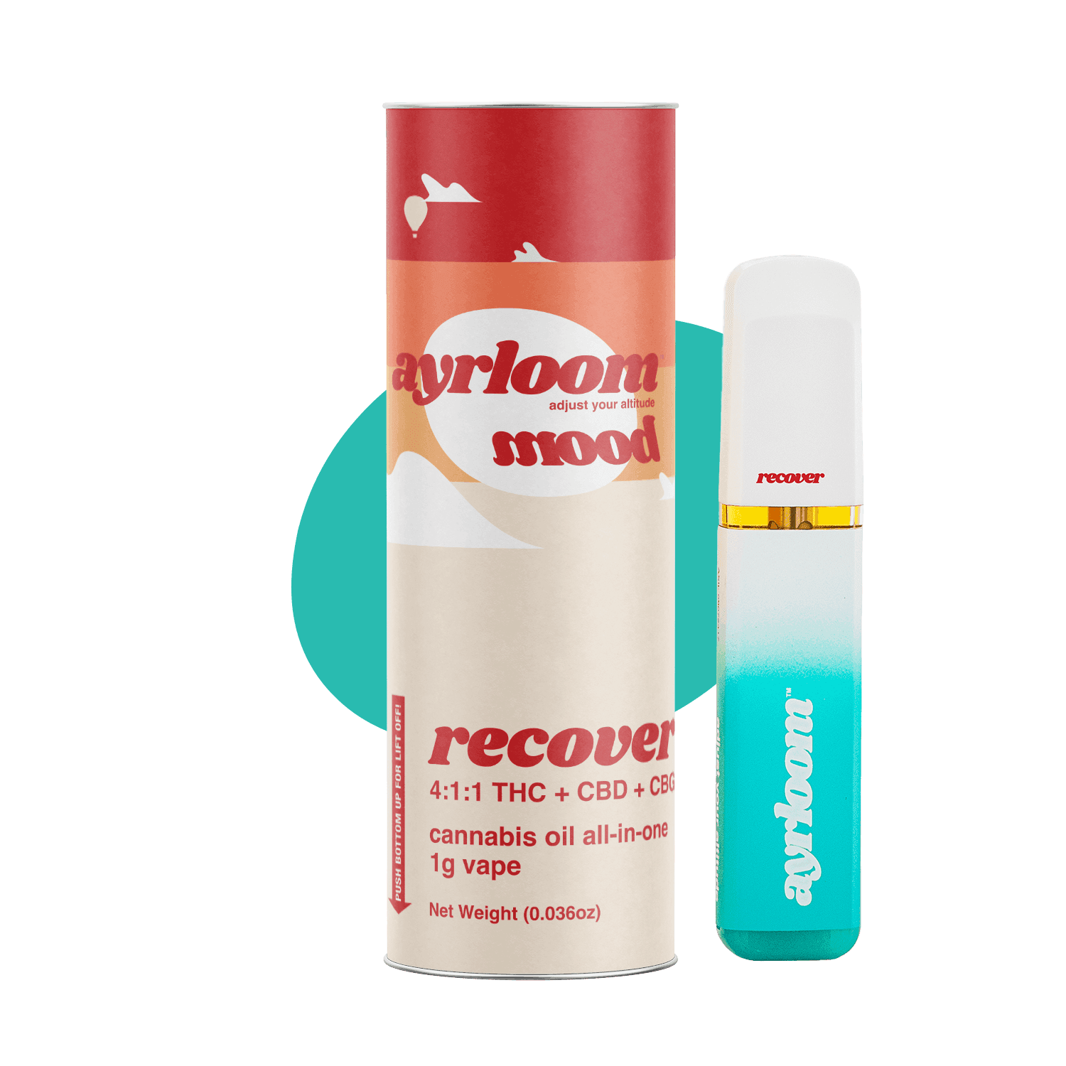 product image for Ayrloom Mood Recover AIO 1g THC : CBD : CBG