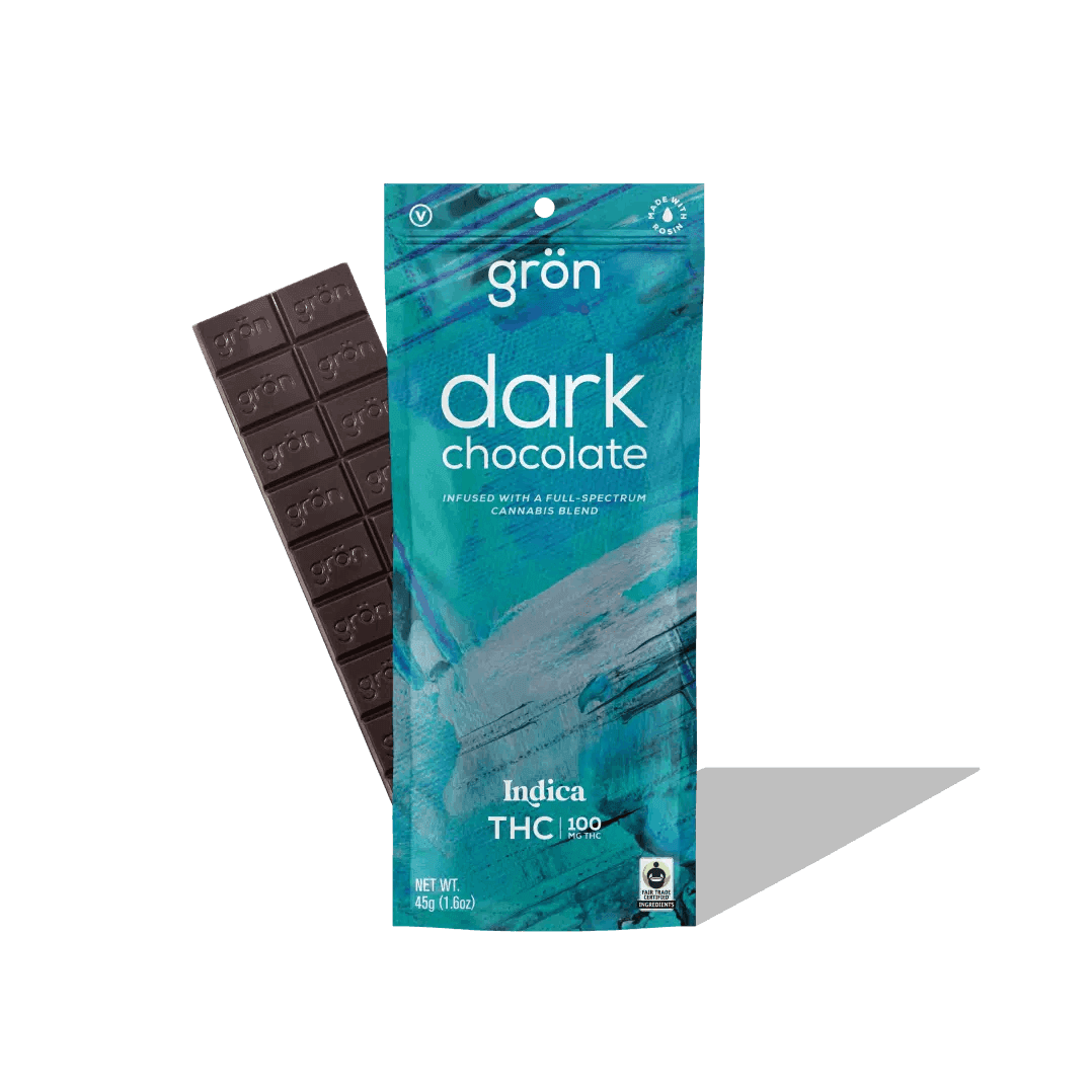 Dark Chocolate THC • Chocolate Bar • 100mg - Grön | Treehouse Cannabis