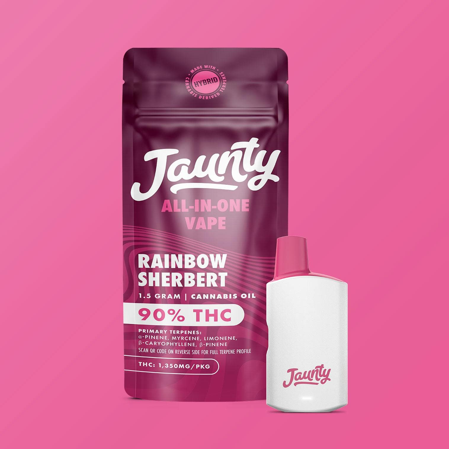 Rainbow Sherbert AIO Disposable/Palm 1.5g - Jaunty