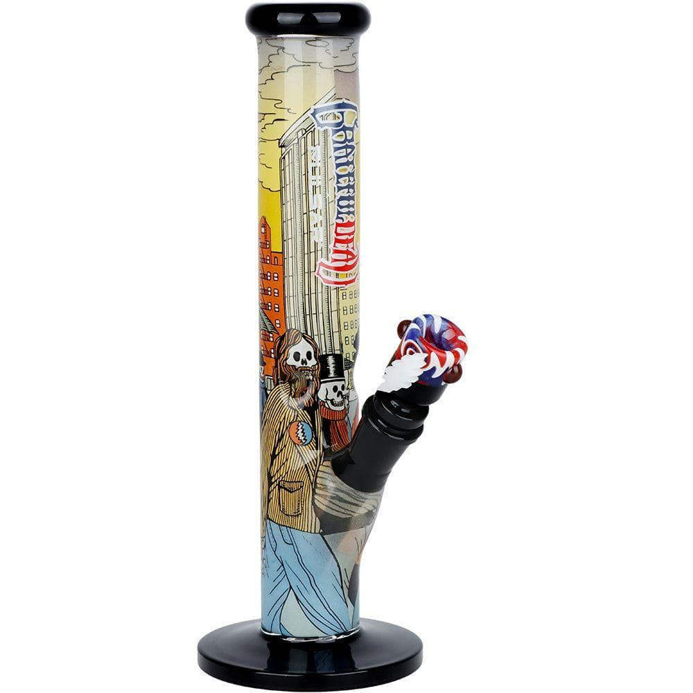 The Grateful Dead x Pulsar Inside Print Straight Tube Glass Water Pipe 11.25" 14mm F - 