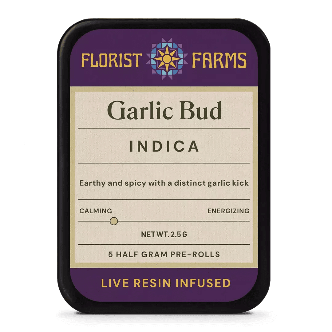 Garlic Bud • 5 Pack infused Pre-Rolls • 2.5g - Florist Farms | Treehouse Cannabis