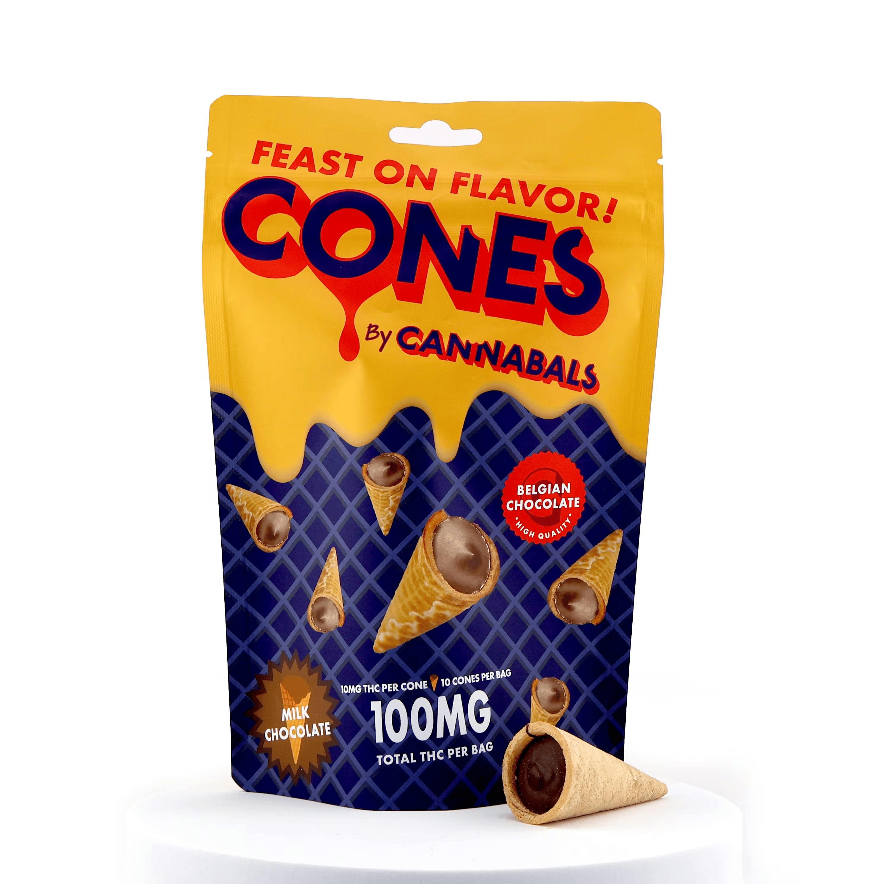 product image for Milk Chocolate Cannabals Cones 10 Pack 100mg