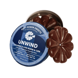 Unwind Indica Live Rosin Chocolate Bars 2:1 CBN 100mg