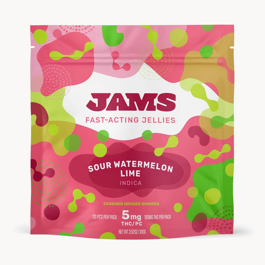 Sour Watermelon Lime Fast Acting Nano Gummies • 100 mg - JAMS | Treehouse Cannabis