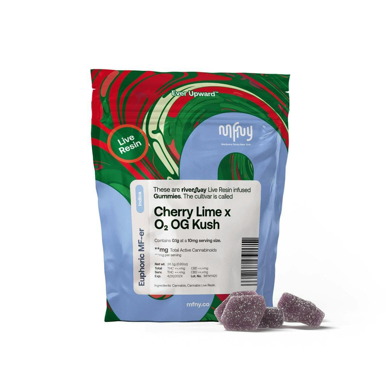 product image for Cherry Lime x O2 OG Kush Live Resin Gummies 10 pk