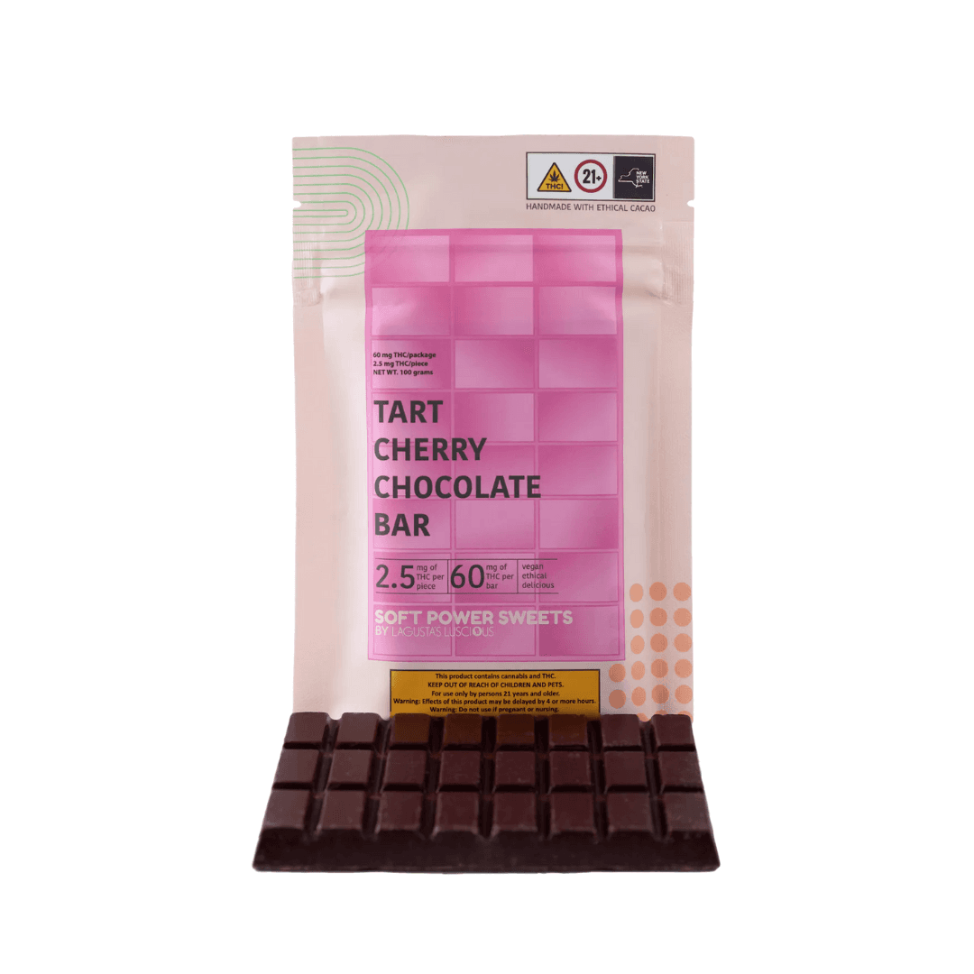 Tart Cherry Chocolate Bar • Soft Power Sweets • 60mg - Soft Power Sweets | Treehouse Cannabis
