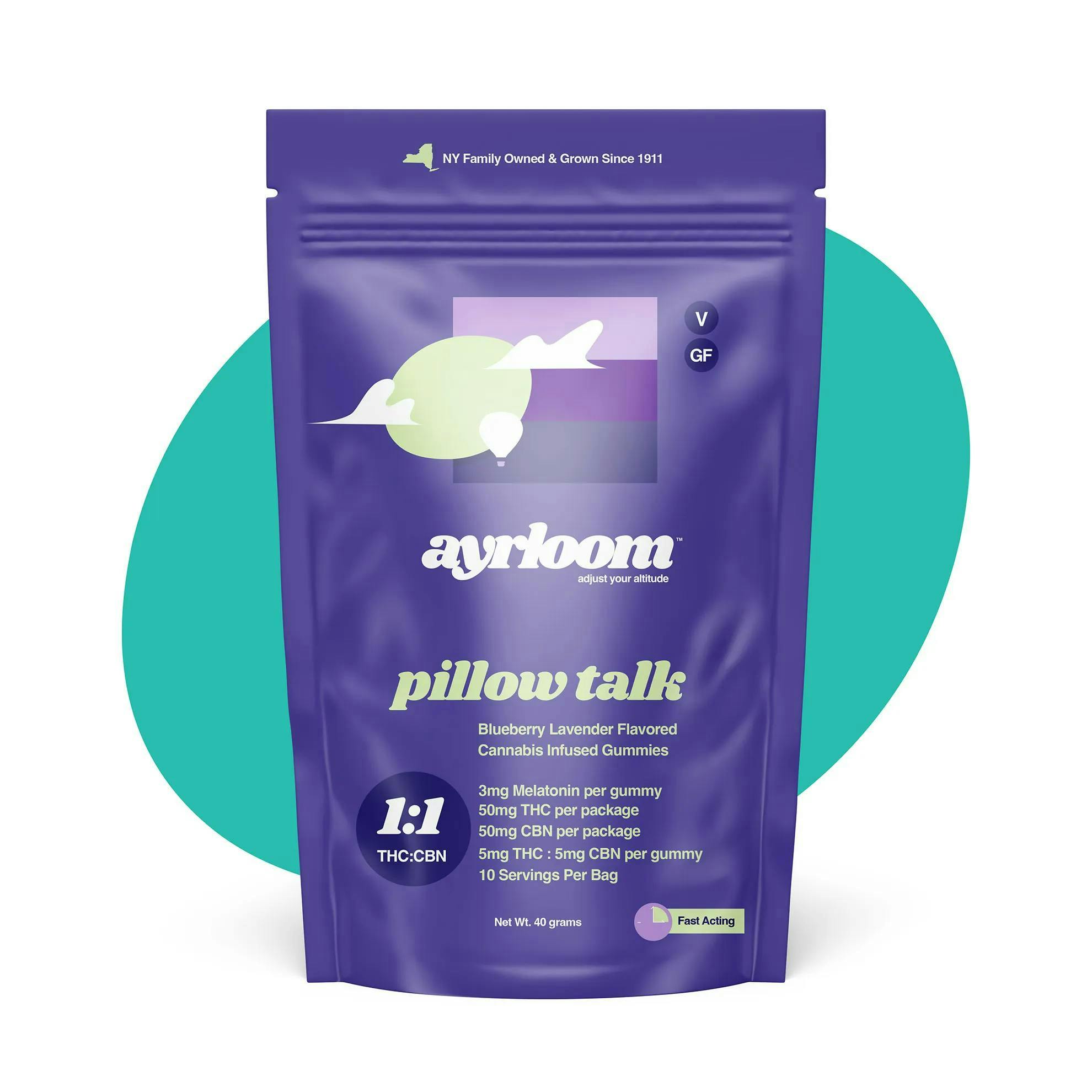 Pillow Talk 1:1 Gummies • 10 Pack • 50mg - ayrloom - EDIBLES - Rockland County Weed Delivery | Treehouse Cannabis