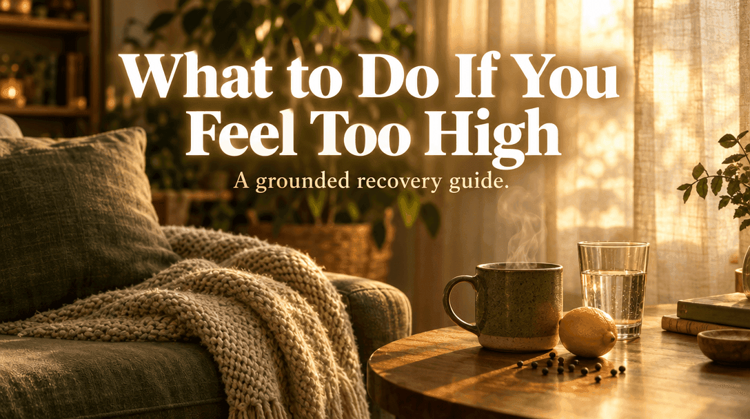 What to Do If You Feel Too High blog post cover image