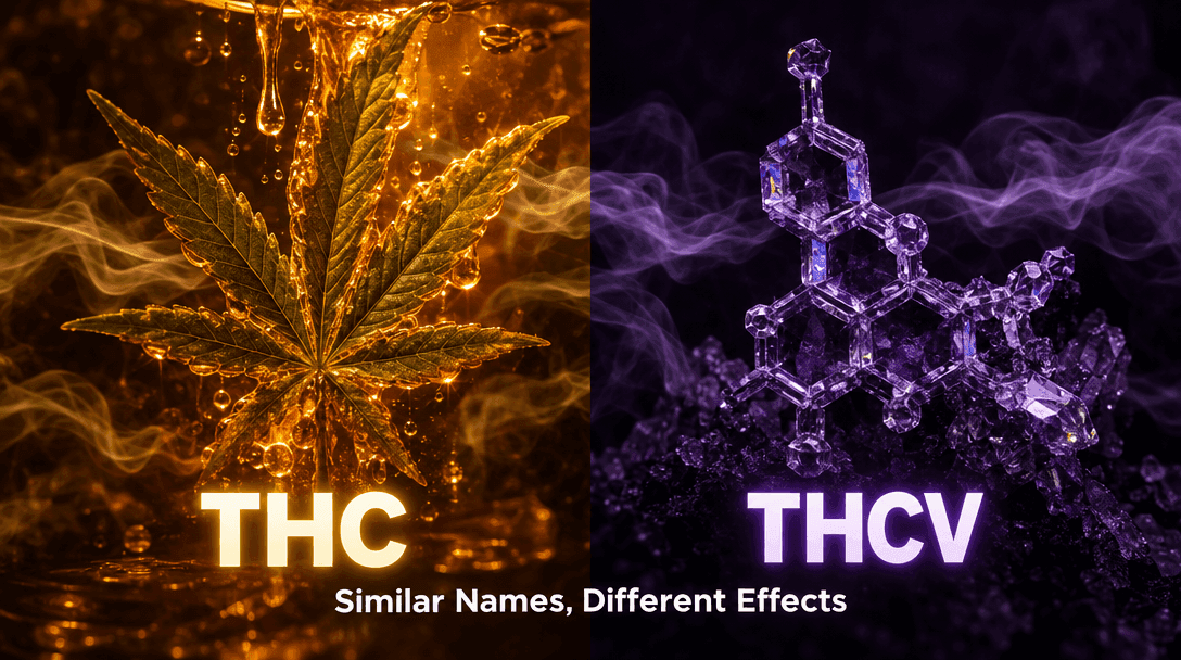 THCV vs THC: Similar Names, Different Effects blog post cover image