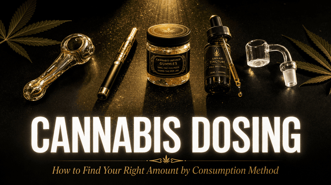 Cannabis Dosing: How to Find Your Right Amount by Consumption Method blog post cover image