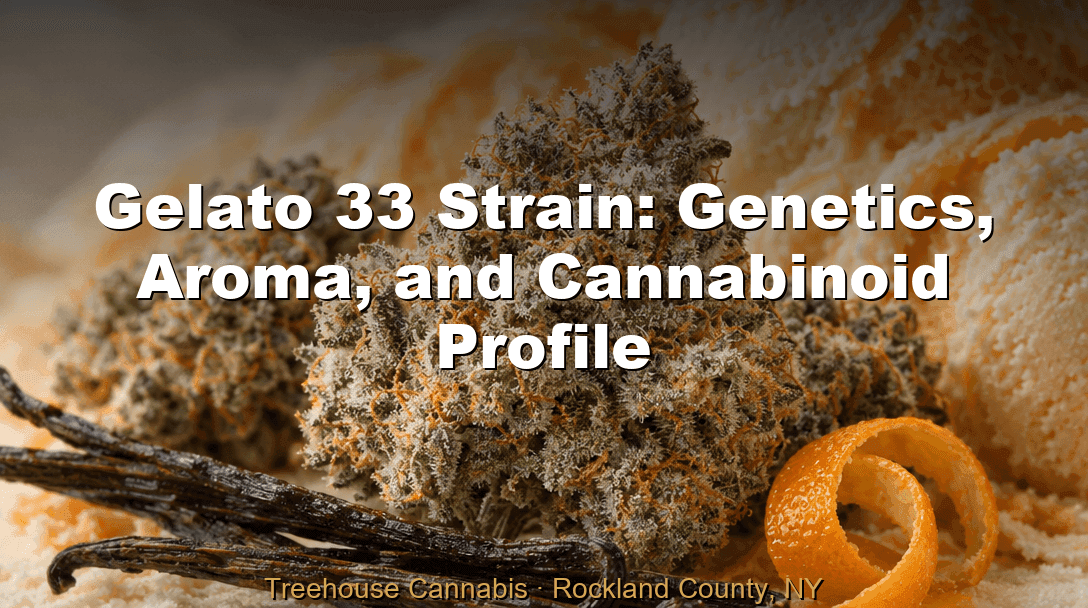 Gelato 33 Strain: Genetics, Aroma, and Cannabinoid Profile blog post cover image
