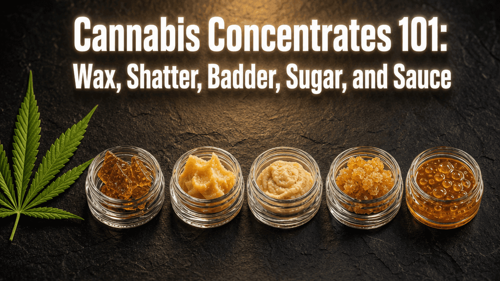 Cannabis Concentrates 101: Wax, Shatter, Badder, Sugar, and Sauce blog post cover image
