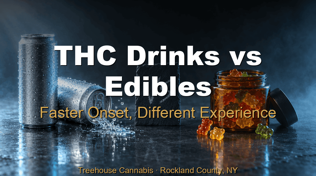 THC Drinks vs Edibles: Faster Onset, Different Experience blog post cover image