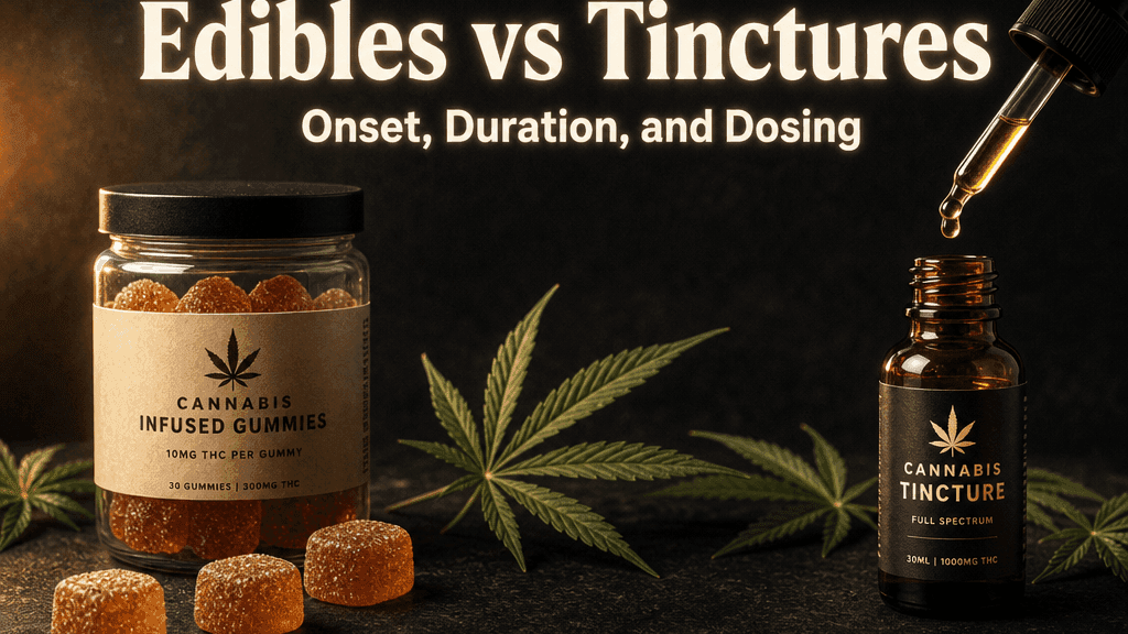 Edibles vs Tinctures: Onset, Duration, and Dosing blog post cover image