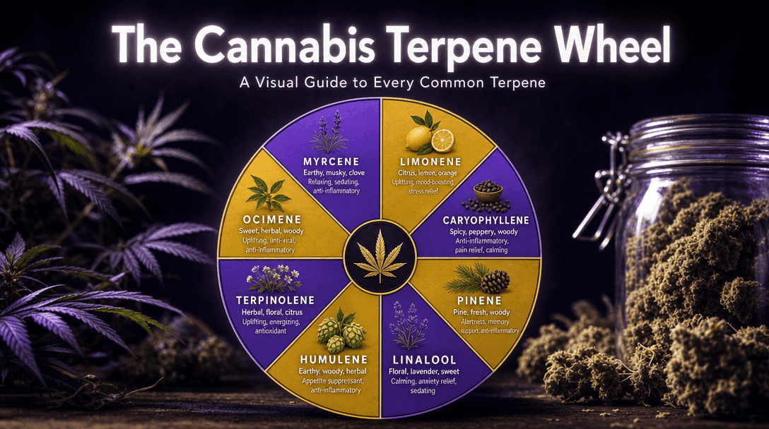 The Cannabis Terpene Wheel: A Visual Guide to Every Common Terpene blog post cover image