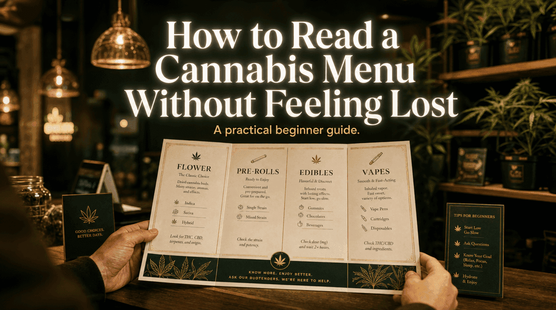 How to Read a Cannabis Menu Without Feeling Lost blog post cover image